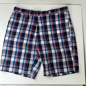 NWT Tommy Hilfiger Men’s Plaid Chino Shorts - Blue/Red/White - Size 33